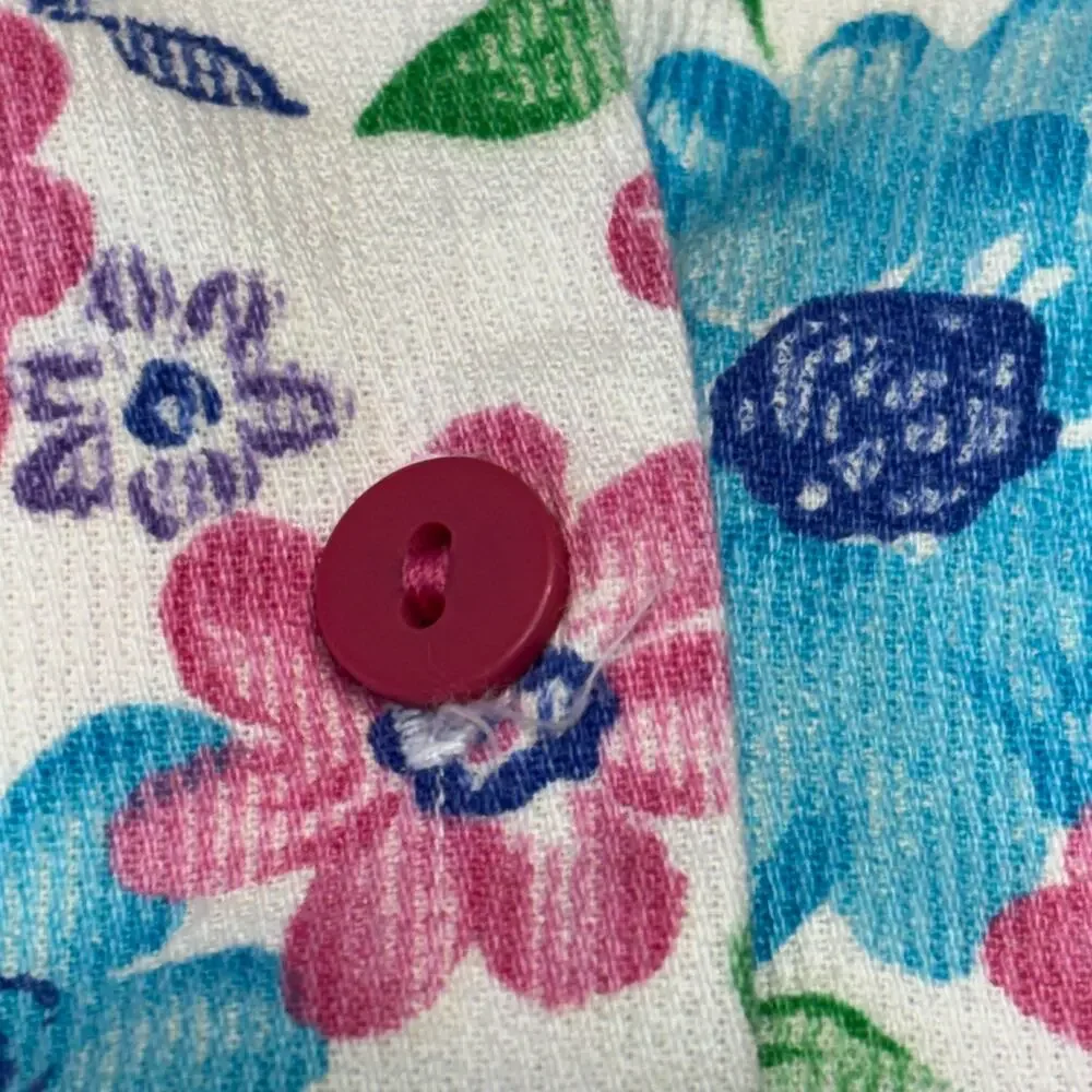 Vintage OshKosh B'Gosh Dress Girls 5 Pink Floral Peter Pan Collar Made in USA